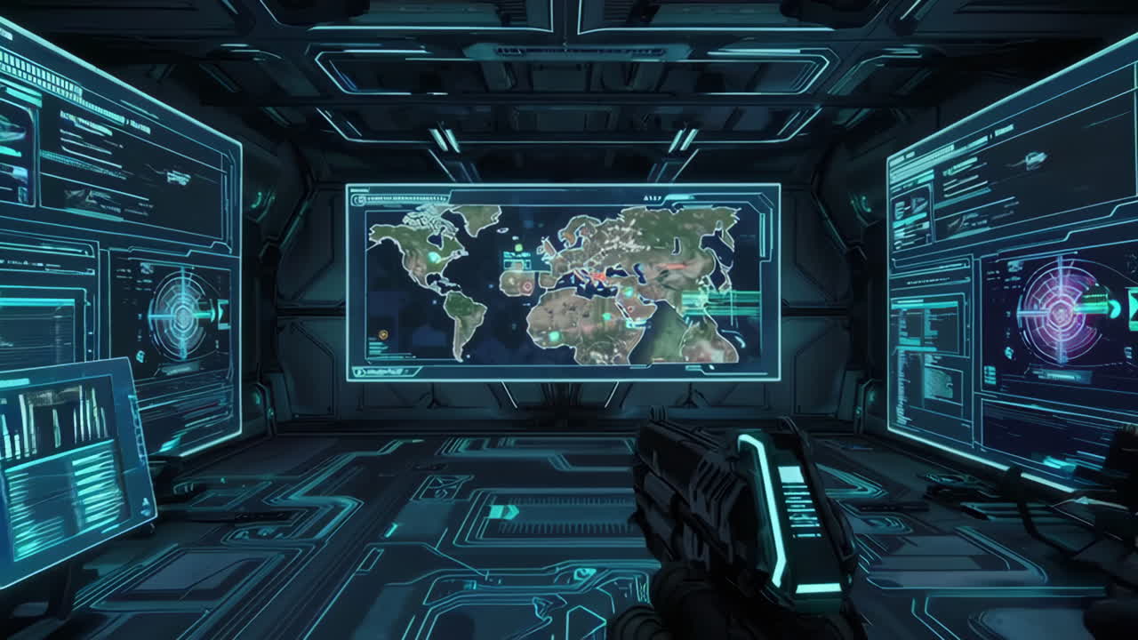 Scenes of a Post-Apocalyptic Wasteland and Futuristic Command Centers