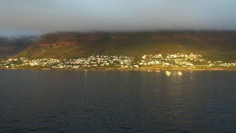 simonstown south africa lit up by sunrise