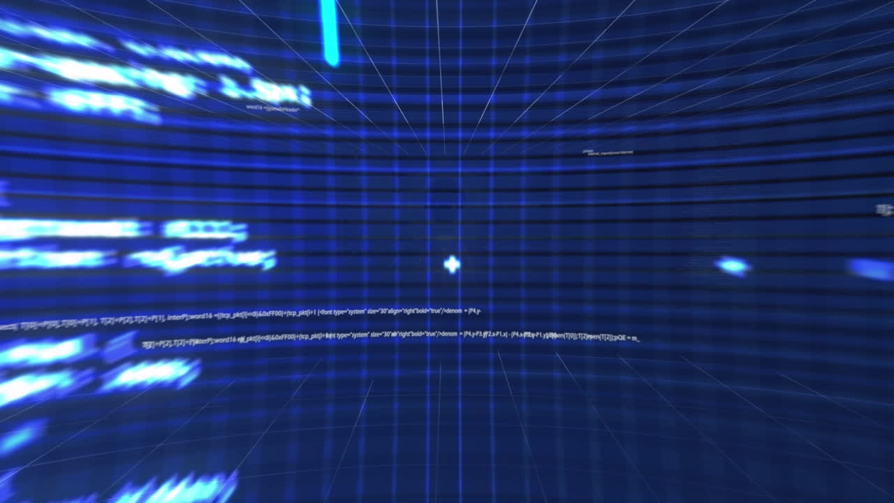 Animation of scope scanning, statistics recording and data processing on screens