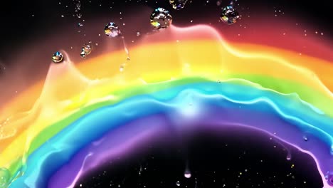gotas de agua del arco iris