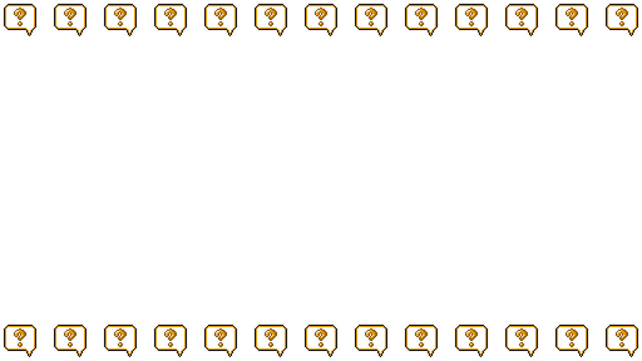 Pixel Art Speech bubble icon Question mark Frame Animated Overlay 1080p Transparent 30 fps (8).mov