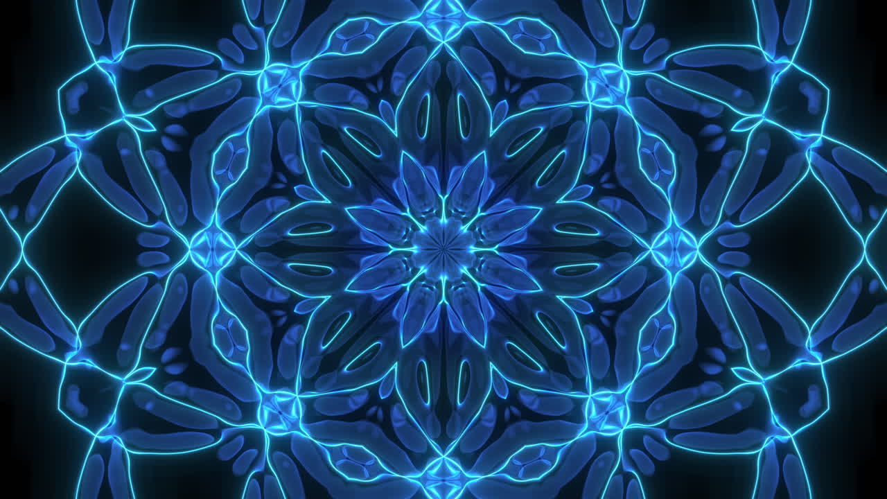 abstracto patrón de mandala azul brillante