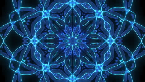 abstracto patrón de mandala azul brillante