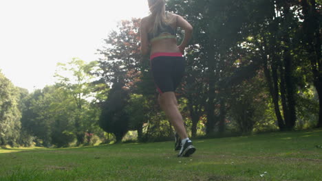 athletic sporty woman running