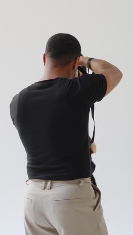 fotógrafo en el estudio