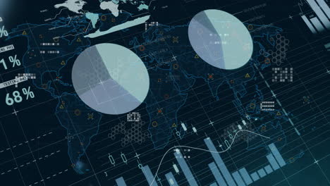 Animation-of-diagrams-and-data-processing-over-world-map