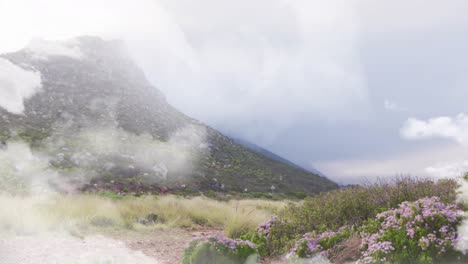 High-angle-view-of-landscape-in-countryside,-mountains