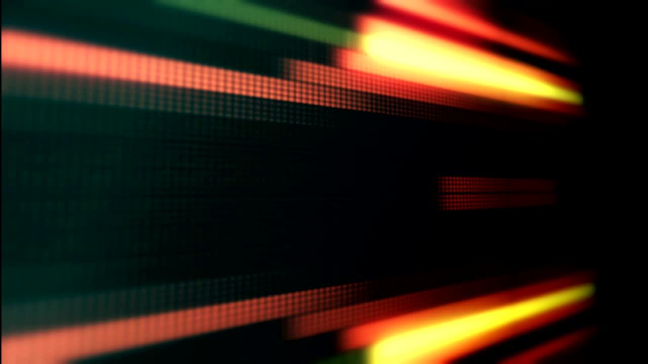 borroso abstracto led luz de neón rayas brillantes ecualizador en bucle fondo de video dinámico animado