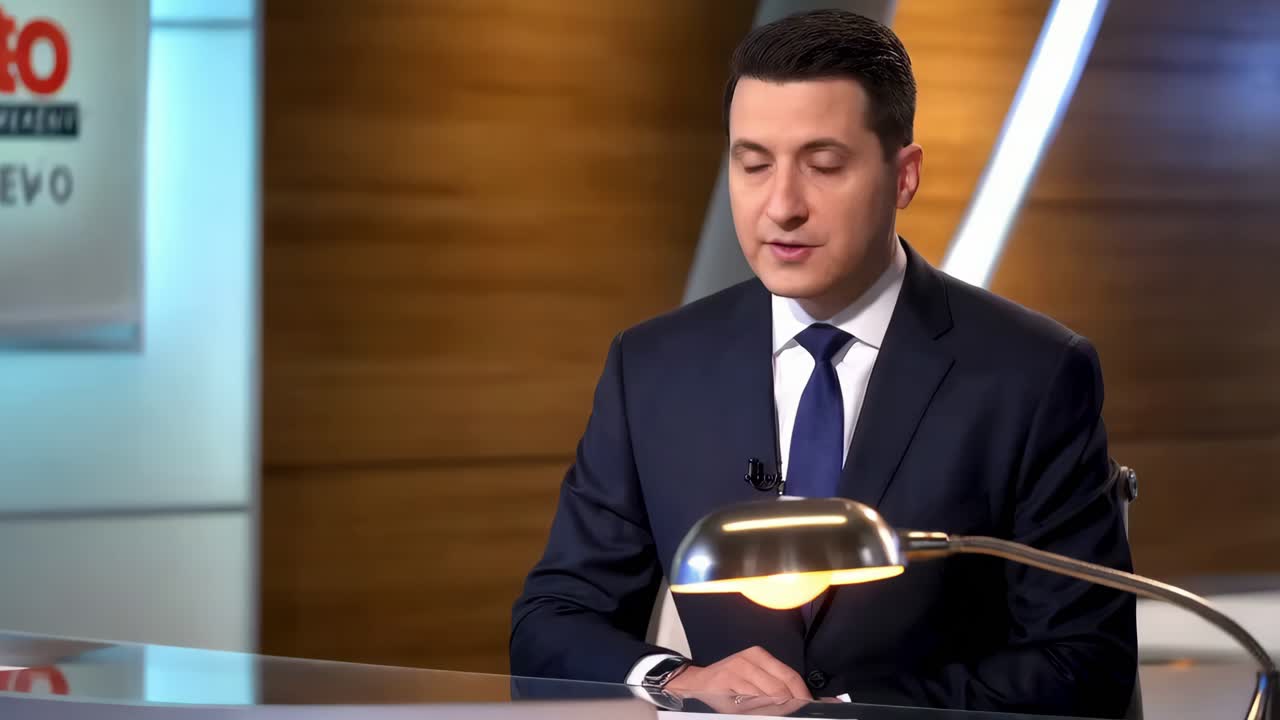 hombre de traje dando una entrevista