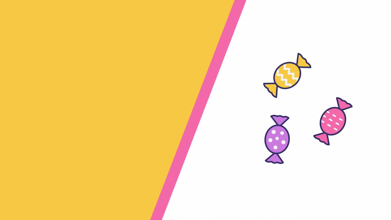 색 배경에 카 3 캔디의 4k 비디오.