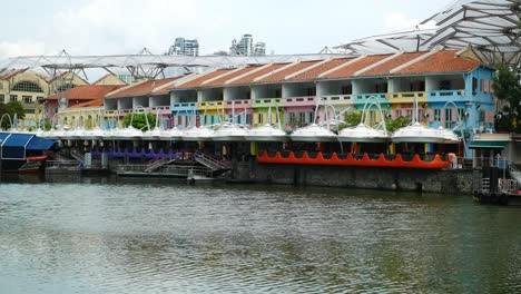 colorful shophouses along the singapore river