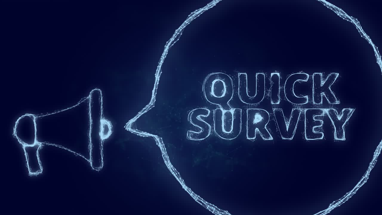 스피치 버블과 텍스트를 가진 메가폰 배너: 녹색 반이는 점과 선의 플렉서스 스타일