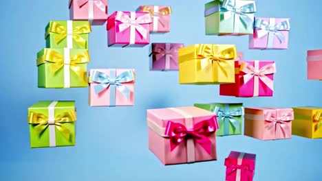 cajas de regalos de colores