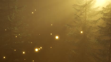 magical forest with sparkles