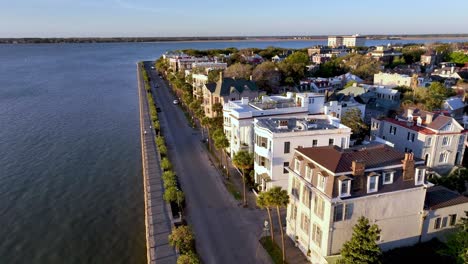 charleston sc, south carolina aerial over the battery