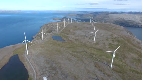 Windmills-for-electric-power-production-Havoygavelen-windmill-park-Norway