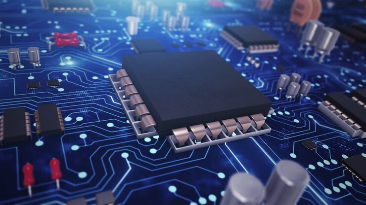 Abstract blue world circuit