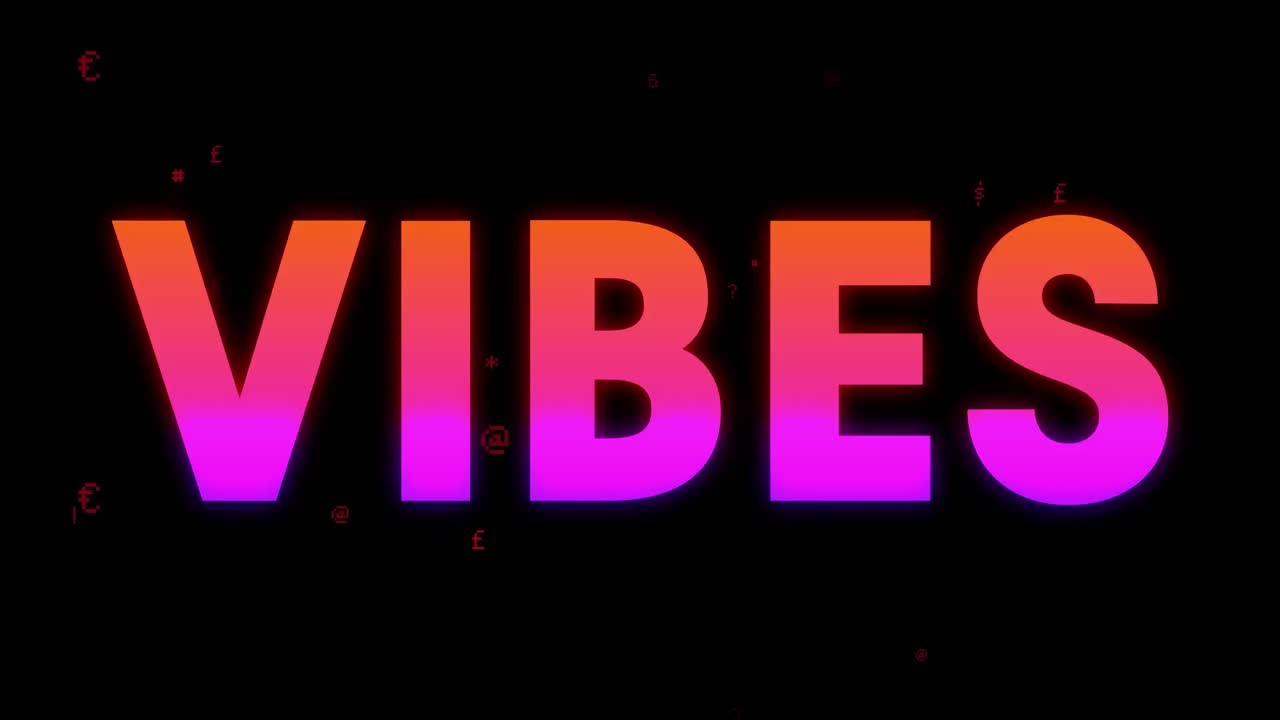 animación de texto vibrante sobre los símbolos del euro