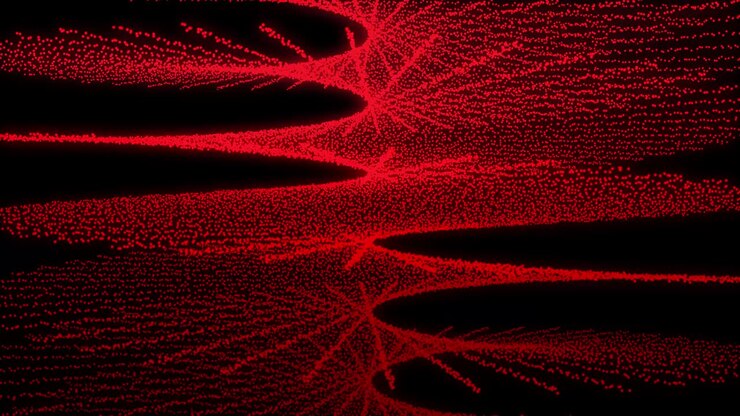 Red Color Dot Shape Pattern animation motion graphics