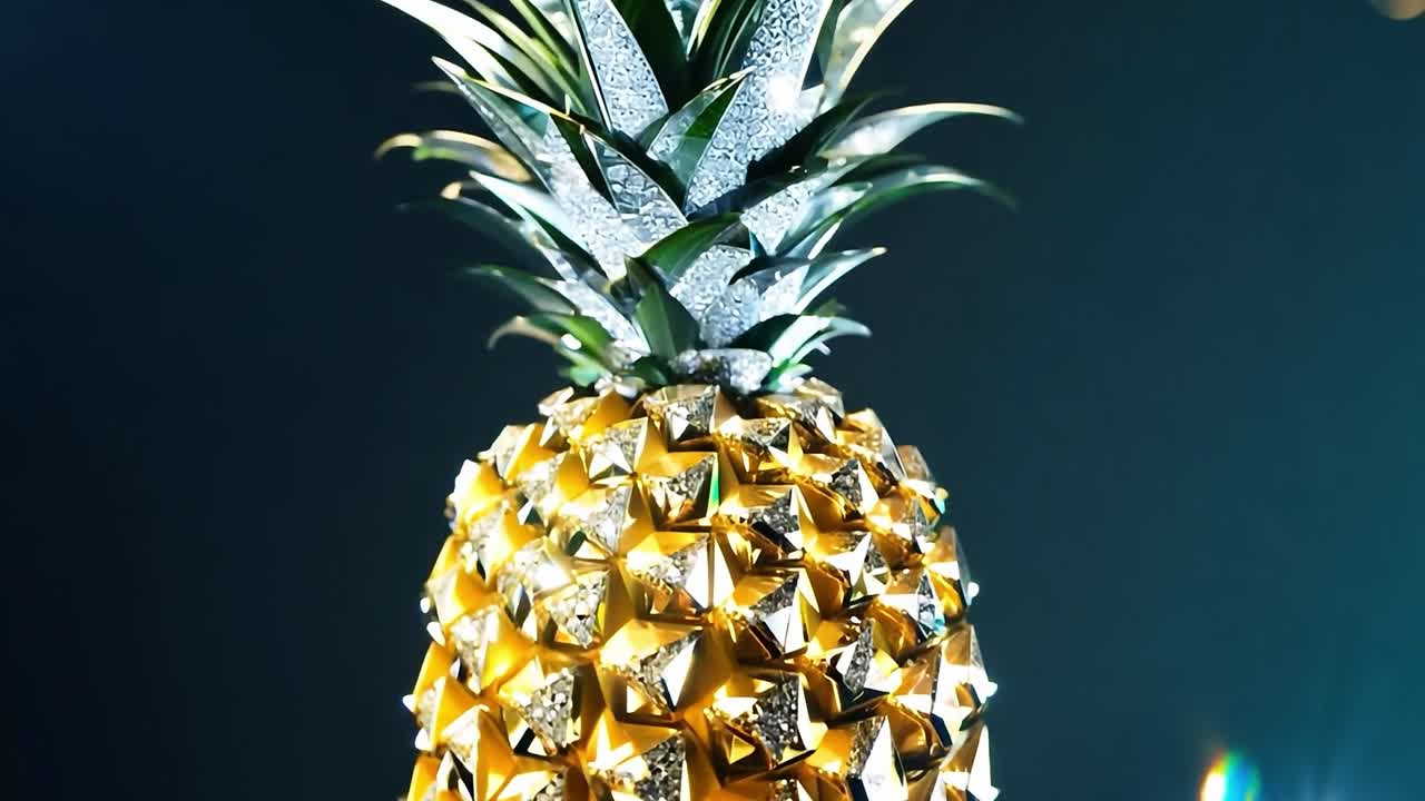 la piña de diamante dorada