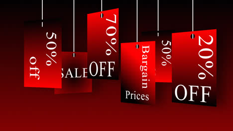 animation announcing sales and discounts. concept of shopping