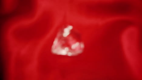 diamond on red silk