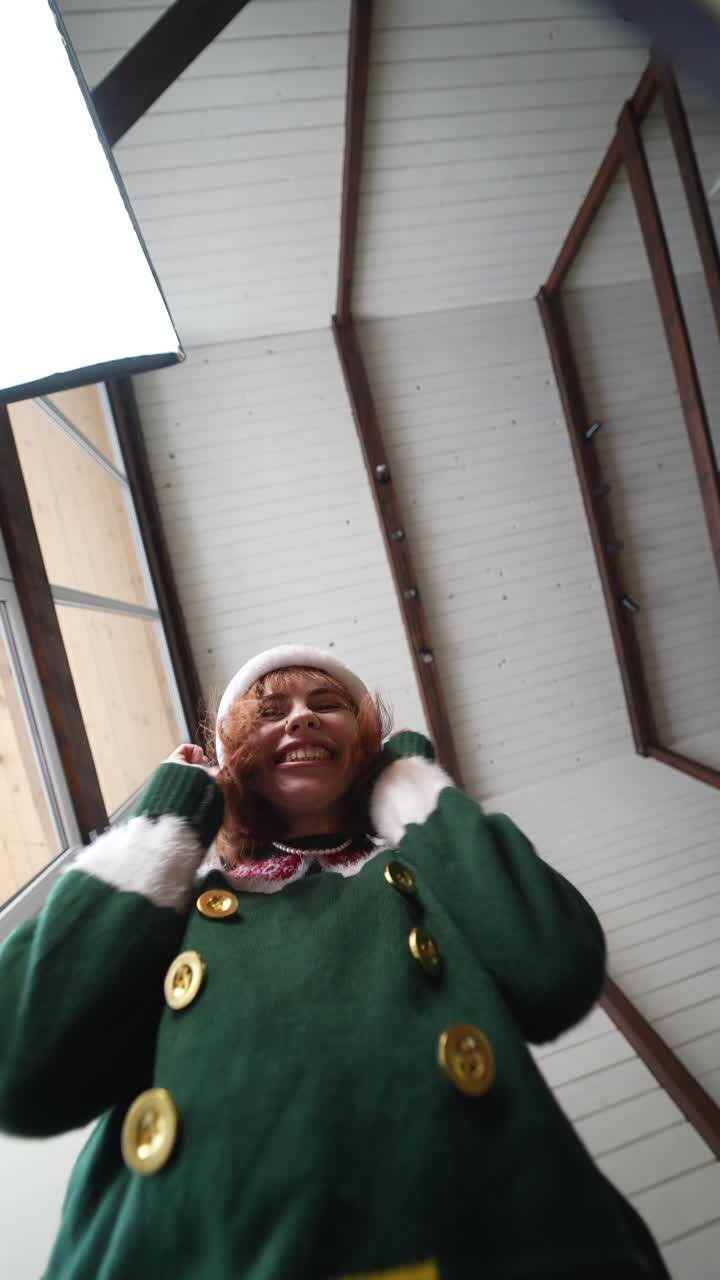 Woman in Christmas Outfit
