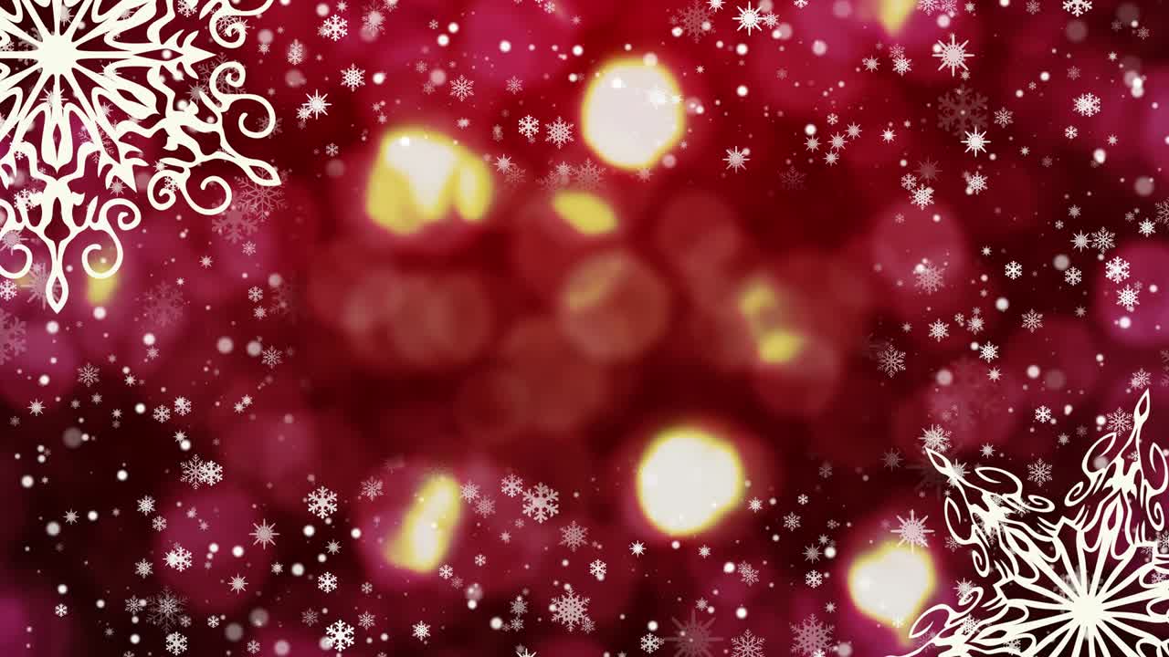 fondo de bucle sin costuras de navidad, copos de nieve. vista superior con espacio de copia