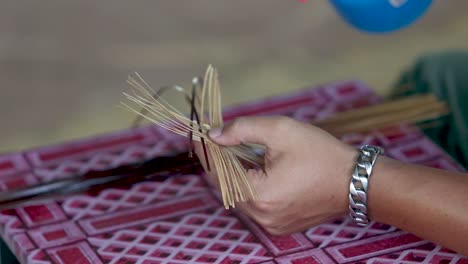 cestería de bambú, cestería de bambú hecha a mano artesanía de bambú de tailandia