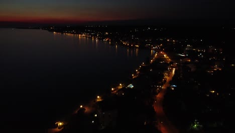 a sunset view of the city of zadar, zara in croatia