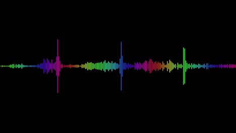 abstract spectrum line bounce spectral wave design on black background vibrating wave form. audio spectrum simulation for music futuristic animation.