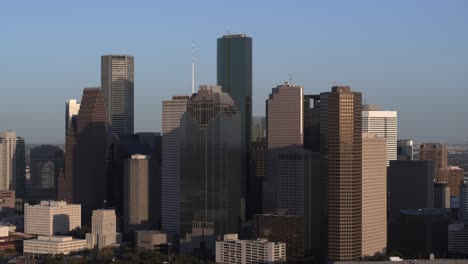 4k aerial of downtown houston skyline