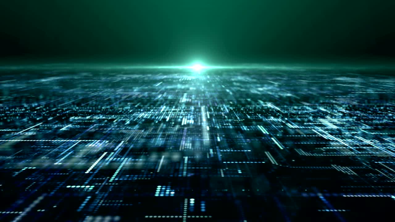 Futuristic Digital Abstract Particles Grid