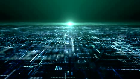 cuadrícula de partículas abstractas digitales futuristas
