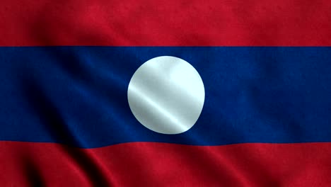 bandera de laos con un bucle sin costuras de 4k