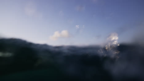 ocean waves and clouds