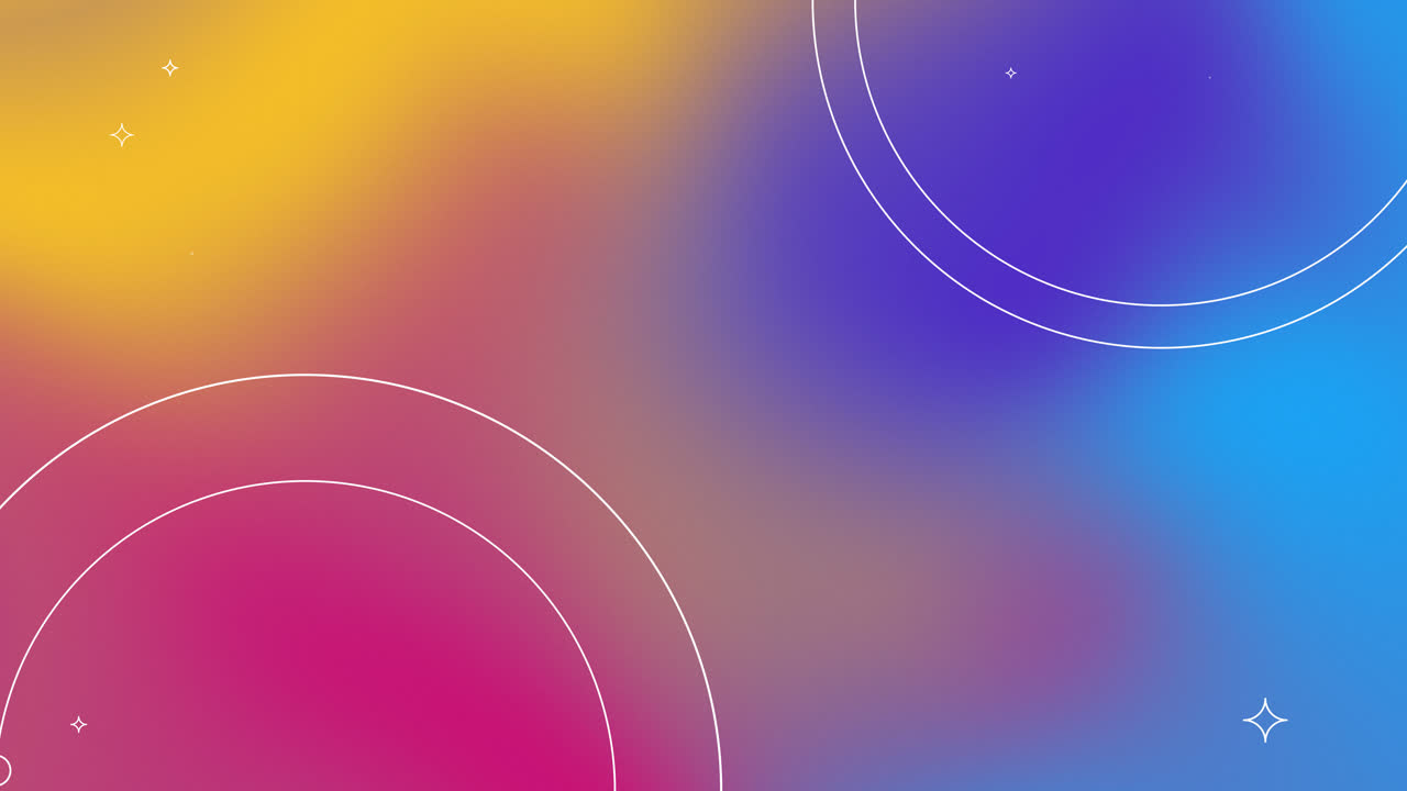 원과 함께 추상적인 그라디언트 배경