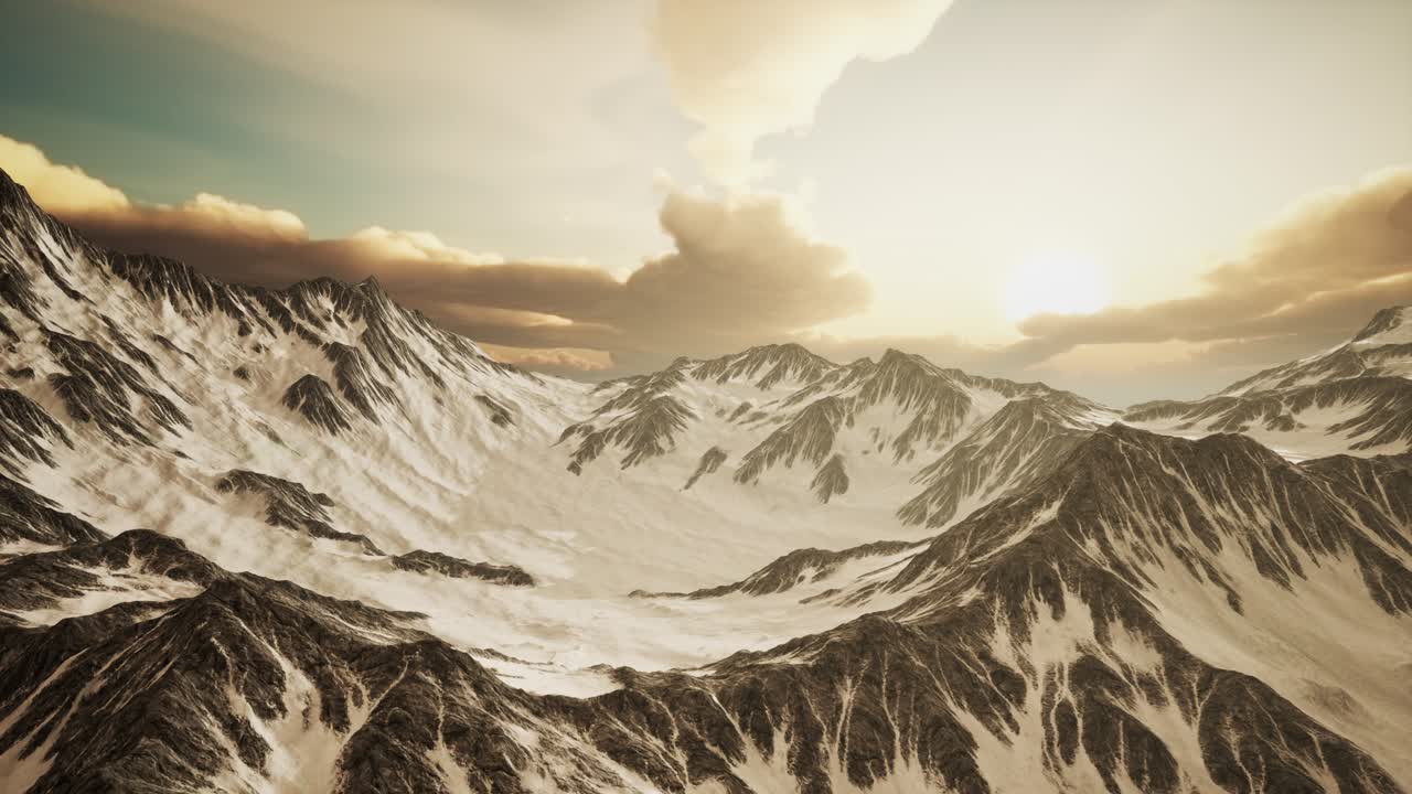 알프스 산맥 에서 해 가 지는 것