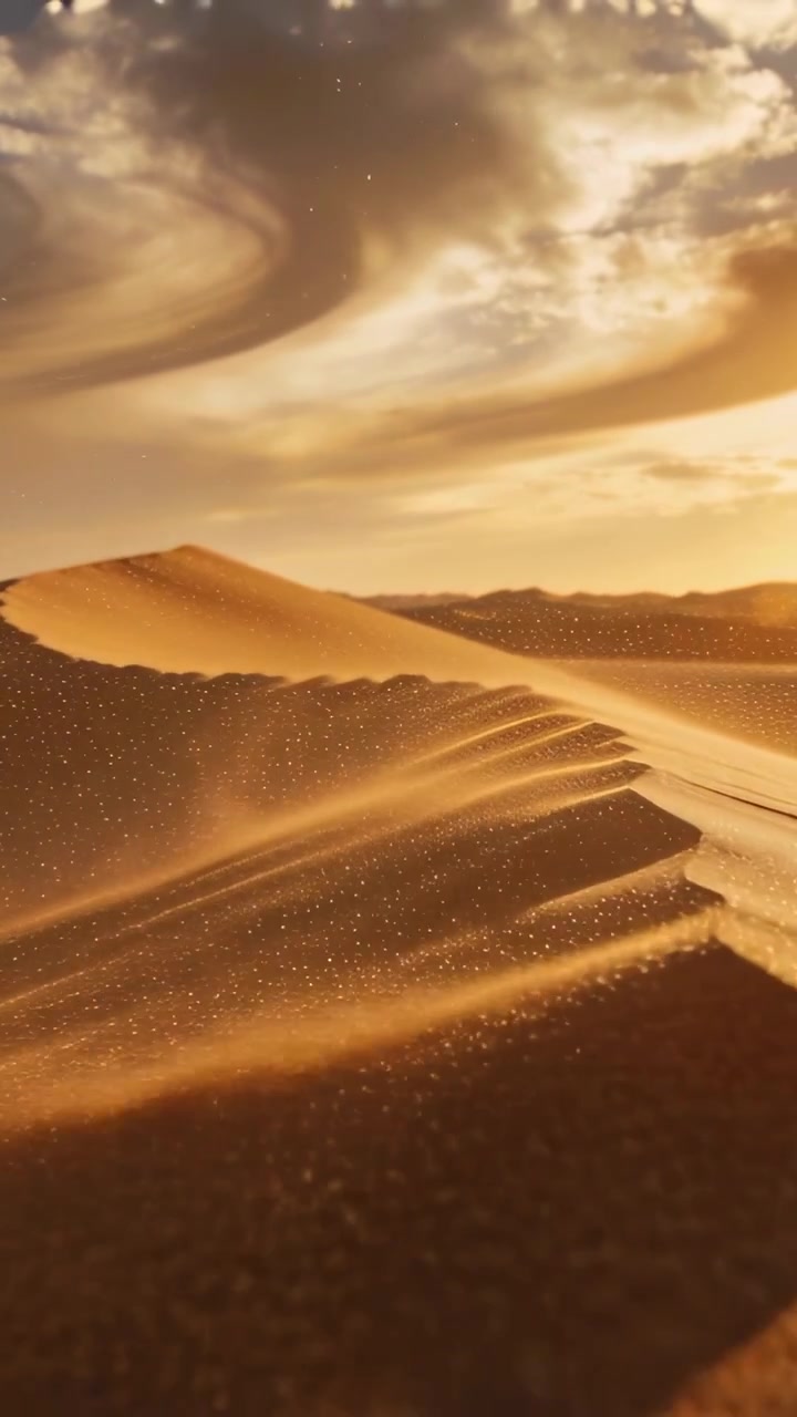 Il vento si intensifica, la cresta della duna con le sue increspature si sposta, la sabbia scorre rimodellando il paesaggio per il viaggio