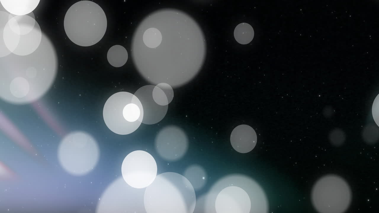 검은 바탕에 반이는 빛의 반점의 애니메이션