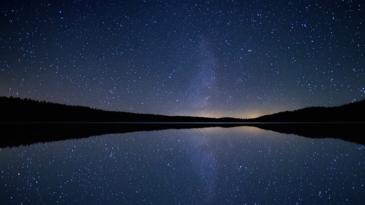Starry Night Reflection on a Lake