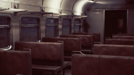 interior of old soviet electric train