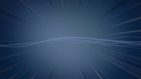 animación de líneas azules brillantes con haces de luz parpadeantes, sobre un fondo oscuro