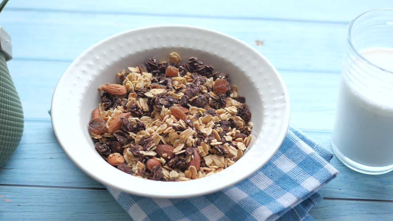 granola con leche