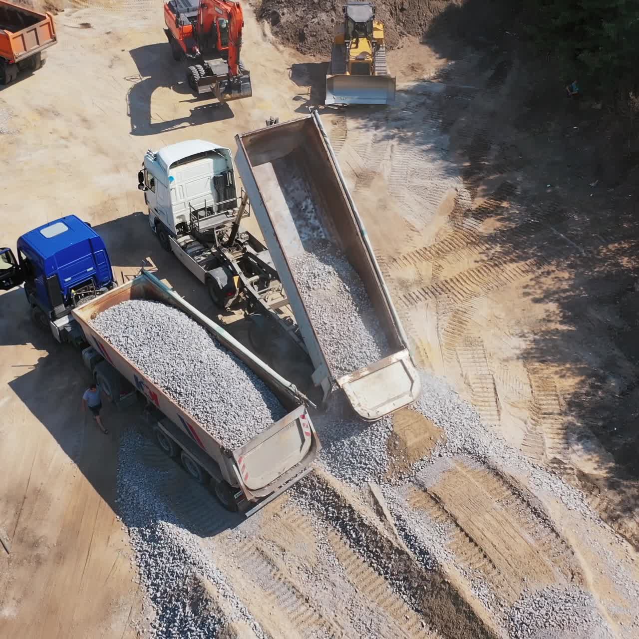 Arial view of construction site