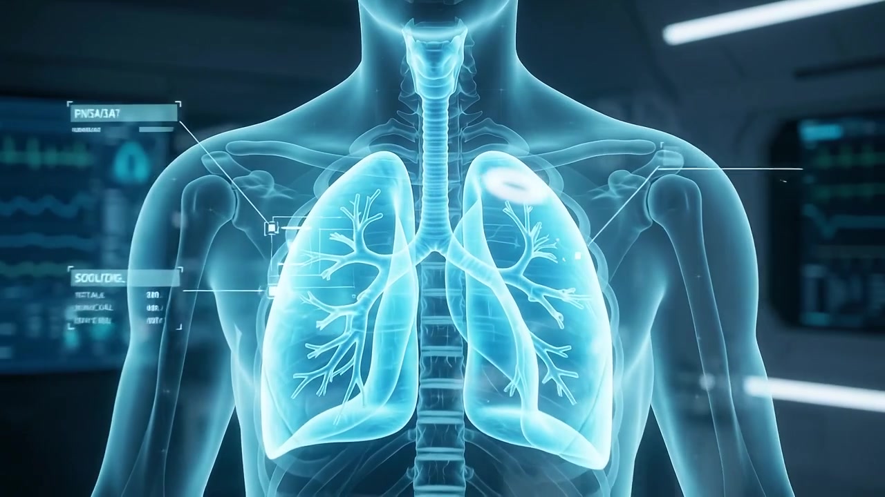 Holographic Human Respiratory System Analysis in Medical Laboratory