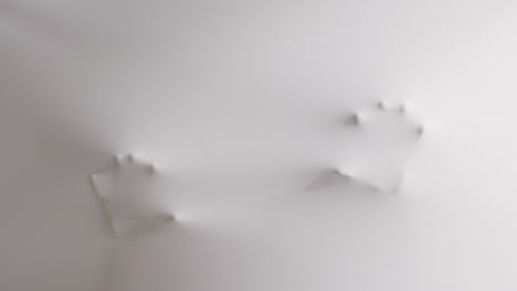 video of shapes of hands and head moving on white background