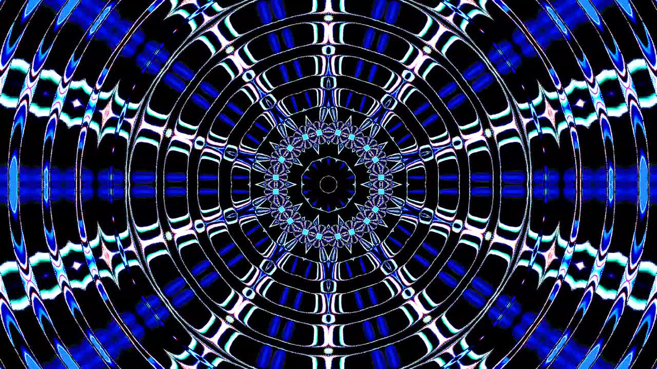 Beautiful abstract kaleidoscope that shines, a radiant light that regulates the subtle movements