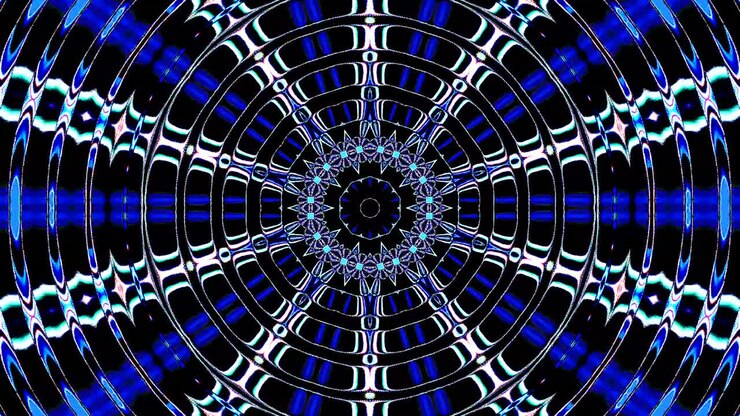 Beautiful abstract kaleidoscope that shines, a radiant light that regulates the subtle movements