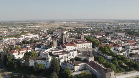 evora historic center and surrounding landscape, portugal